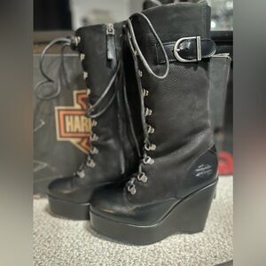Harley Davidson wedge, tall boot - very rare